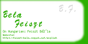 bela feiszt business card